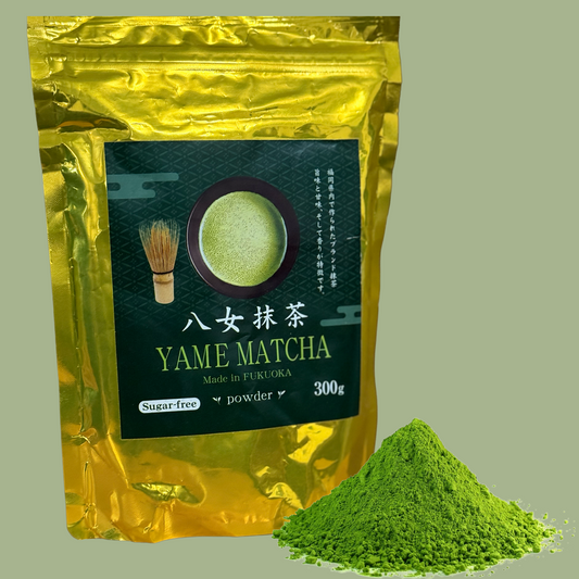 Premium Yame Matcha Powder 300g – Authentic Japanese Green Tea from Fukuoka